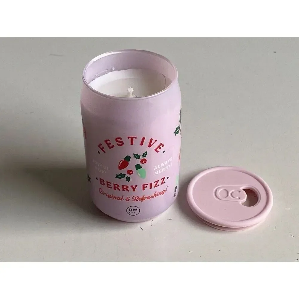DW Home Festive Berry Fizz Soda Pop Candle 6.2‎ Oz Scented Christmas NEW